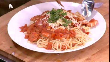 Μεθυσμένες γαρίδες με λιγκουίνι