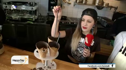 Φρέντο καπουτσίνο σε χωνάκι
