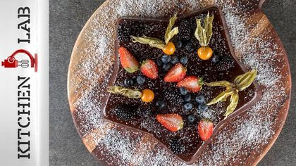 Κεικ αστερι με καρύδα και σοκολάτα