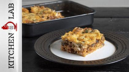 Λαζάνια με μανιτάρια και φέτα