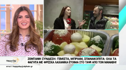 Γεμιστά, μπριάμ όλα τα φαγητά με φρέσκα λαχανικά έτοιμα στο ταψί από το μανάβη