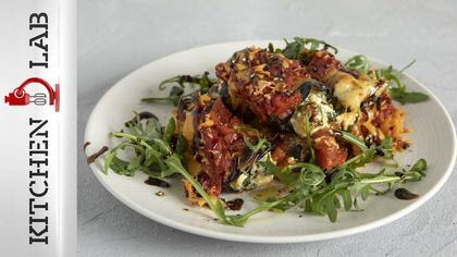 Κανελόνια Μελιτζάνας με σπανάκι και φέτα