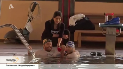 Happy challenge, Φραγκολιάς, Γρηγορόπουλος ποιος θα κολυμπήσει πιο γρήγορα;