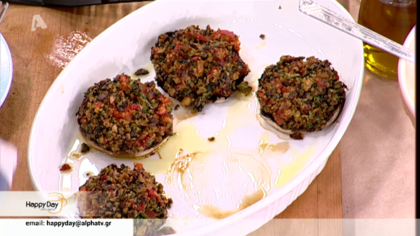 Μανιτάρια κοκκινιστά με κρασί