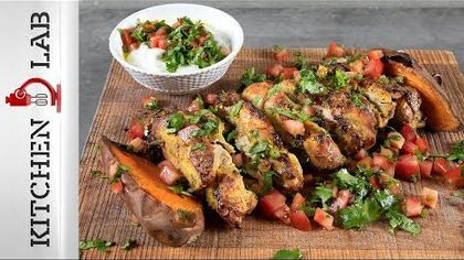 Κοτόπουλο tandoori στη σούβλα