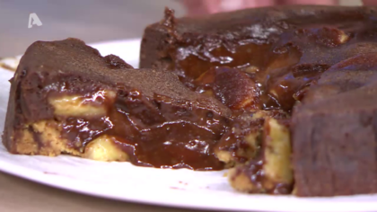 Λαχταριστό σουφλέ σοκολάτας με αμύγδαλα και μπανάνα