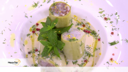 Γεμιστά κολοκυθάκια με αυγολέμονο