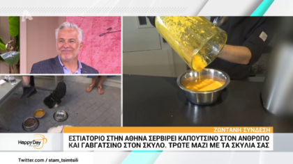 Εστιατόριο στην Αθήνα σερβίρει καπουτσίνο στον άνθρωπο και γαβγατσίνο στον σκύλο