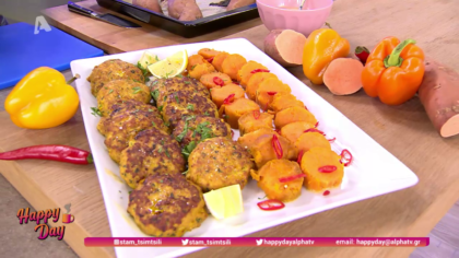 Ο Δημήτρης Μπέλλος και η Μαρία Μπέη μας φτιάχνουν μπιφτέκια με πατάτες στο φούρνο