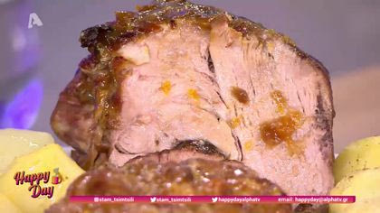 Οι Master Chef Δημήτρης Μπέλλος και Μαρία Μπέη μας μαγειρεύουν χοιρινό με κάστανα και δαμάσκηνα