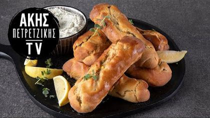Corn dogs με καπνιστό τόνο και σάλτσα ταρτάρ
