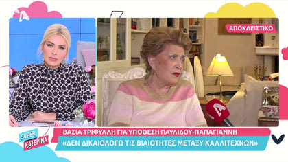 Βάσια Τριφύλλη: «Δεν θεωρώ δικάσιμο να ρίξεις χαστούκι σε συνάδελφο σου»