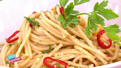 Σπαγγέτι ολικής aglio el olio