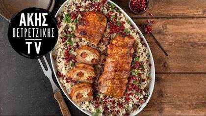 Τραγανή πανσέτα γεμιστή με λουκάνικα και φέτα