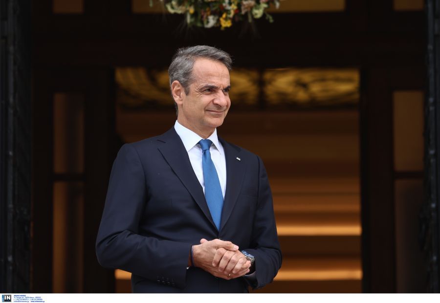 Ο Κυριάκος Μητσοτάκης υποδέχθηκε στον Νόβακ Τζόκοβιτς στο Μέγαρο Μαξίμου