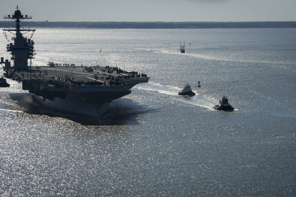 Το αμερικανικό αεροπλανοφόρο USS Gerald Ford εγκατέλειψε την Μεσόγειο