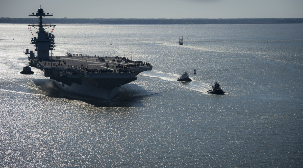 Το αμερικανικό αεροπλανοφόρο USS Gerald Ford εγκατέλειψε την Μεσόγειο