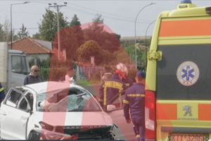 Ανατροπή αυτοκινήτου στην Εθνική