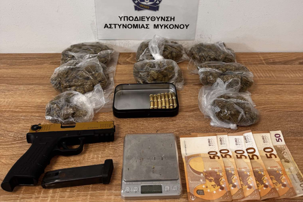 Μύκονος: Συνελήφθη 25χρονος για οπλοκατοχή και διακίνηση ναρκωτικών