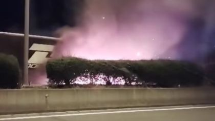 Βίντεο: Νταλίκα με καρπούζια τυλίχθηκε στις φλόγες στην Ιόνια Οδό