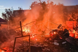 Ουκρανία- Μακελειό από πτώση ρωσικού drone σε στάση