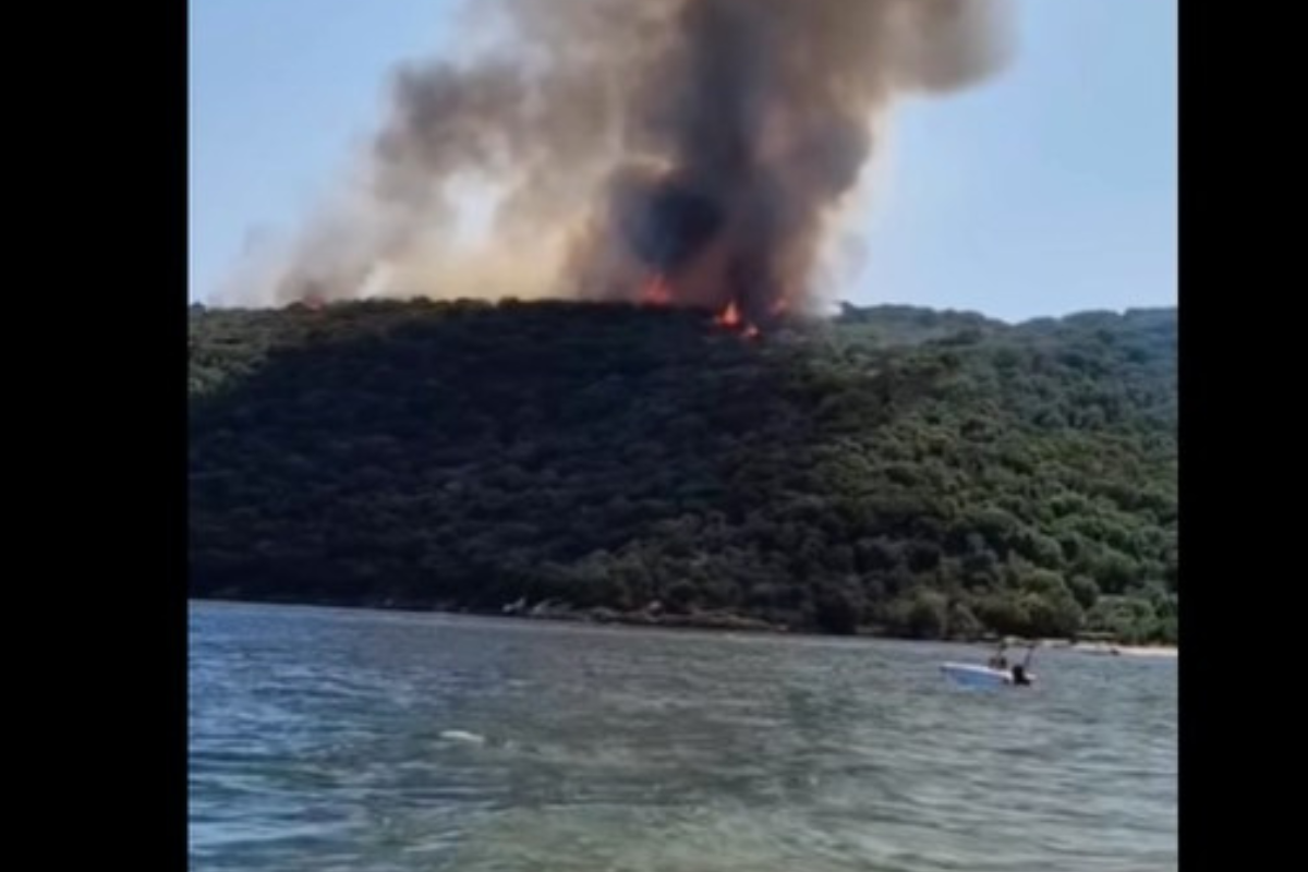 Φωτιά στο Γύθειο – Εναέρια μέσα στη μάχη Μήνυμα 112