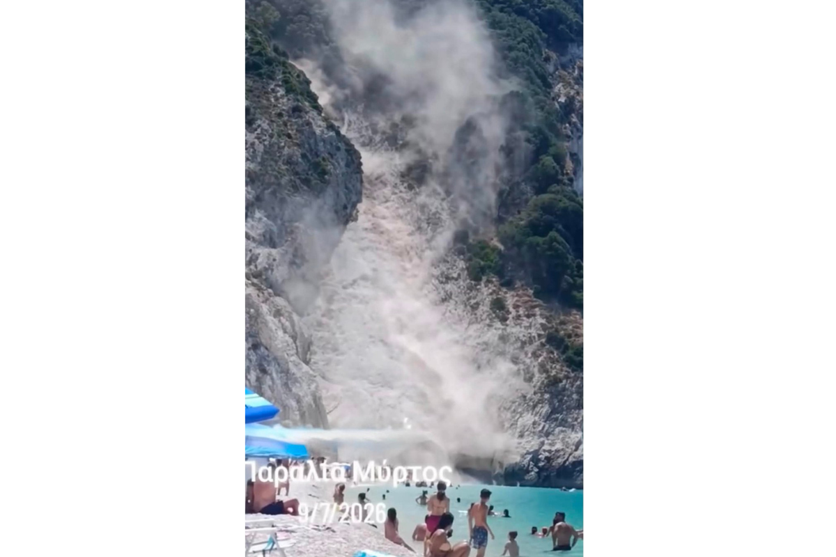 Κατολίσθηση στον Μύρτο της Κεφαλονιάς