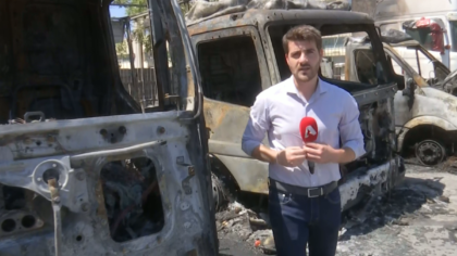 «Λαμπάδιασαν» 6 φορτηγά σε χώρο στάθμευσης στην Πέτρου Ράλλη
