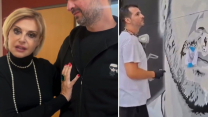 Η Α. Παλαιολόγου με δάκρυα στα μάτια για το γκράφιτι του Μαζωνάκη