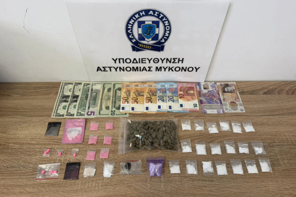 Συλλήψεις για ναρκωτικά στην Μύκονο