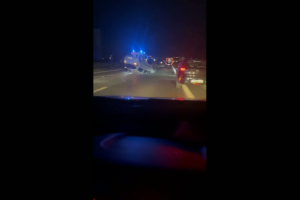 Ανετράπη ΙΧ στην Εθνική Οδό Θεσσαλονίκης-Μουδανιών- Μια τραυματίας