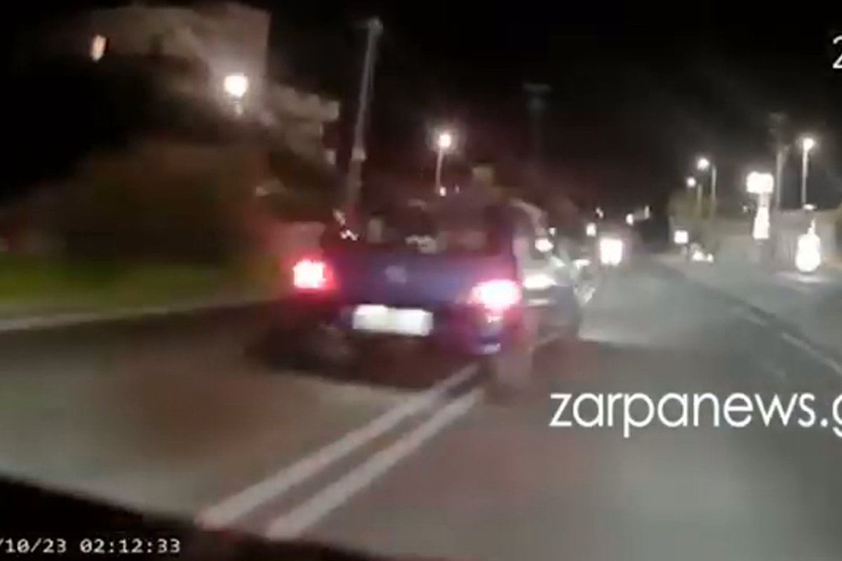 Βίντεο- Χανιά: Προσπέραση τρόμου σε διπλή διαχωριστική γραμμή