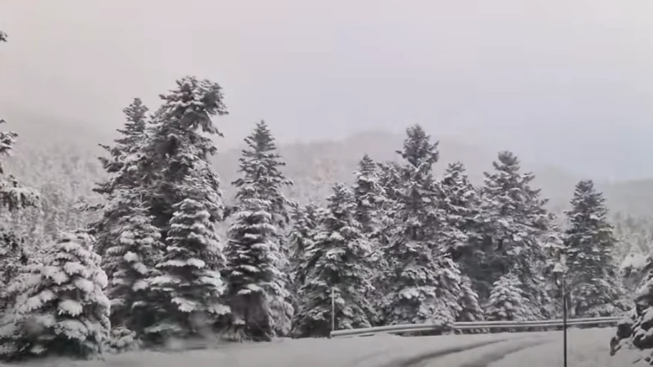 Χιόνισε σε Παρνασσό , Καλάβρυτα και Καρπενήσι