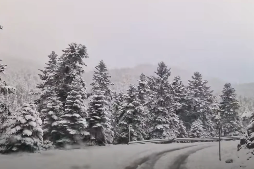 Χιόνισε σε Παρνασσό , Καλάβρυτα και Καρπενήσι